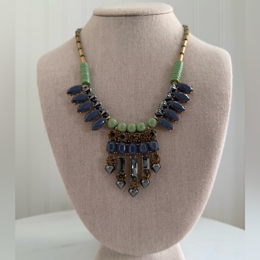 J. Crew Mixed Crystal Spike Necklace NWT